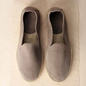 Morjas - The Espadrille 
Men’s Taupe Suede Brand New in Box